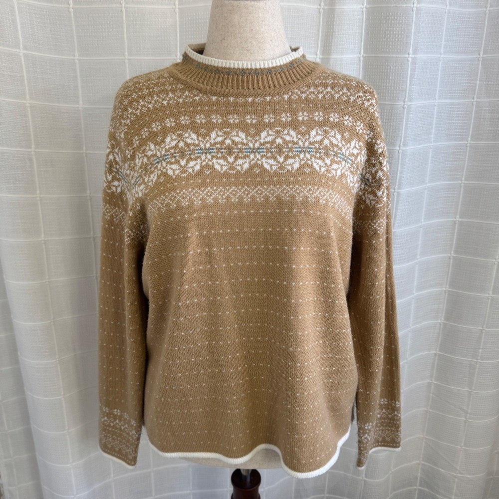Vintage Norton Mcnaughton Women's XL Fair Isle Winter Sweater